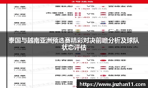泰国与越南亚洲预选赛精彩对决前瞻分析及球队状态评估